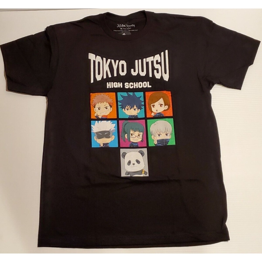 Jujutsu Kaisen Tokyo Jutsu T-Shirt Unisex Size Large High School Chibi Tee